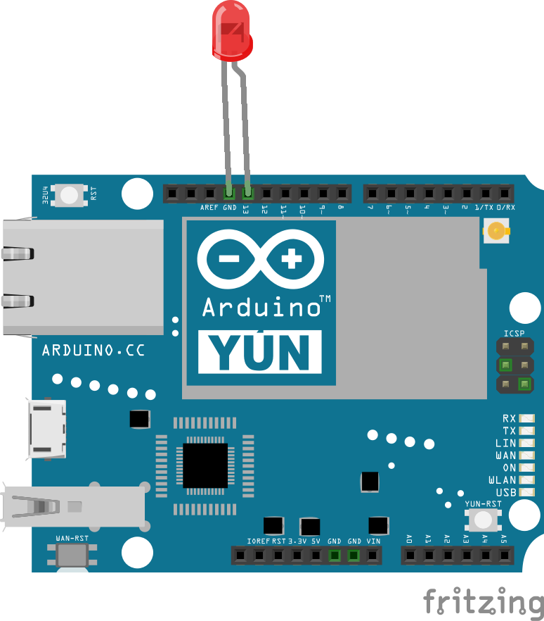 arduino yun ide blink esquematico
