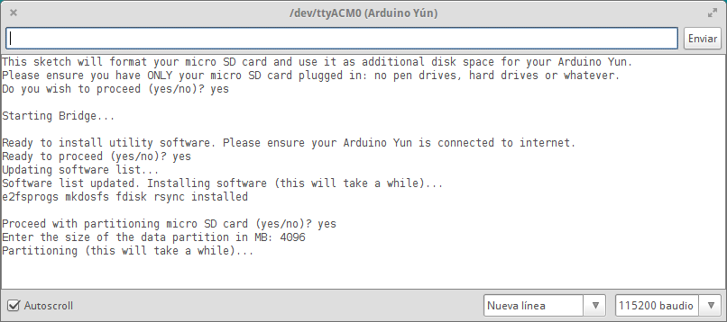 arduino yun expandir memoria flash 5