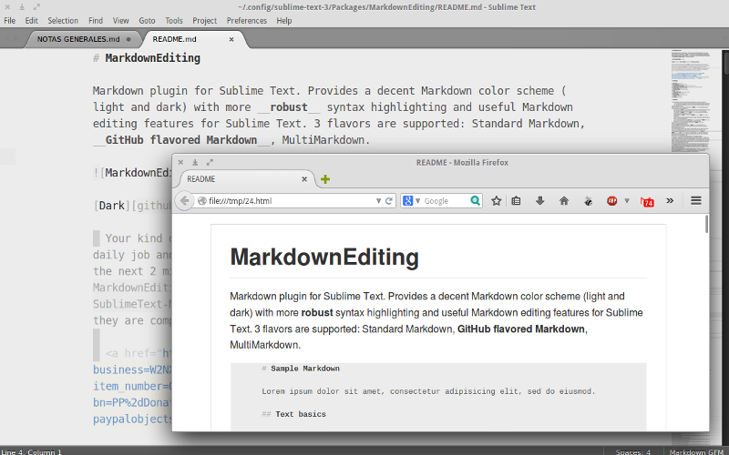 markdown sublime text soporte paquete tutorial geeky theory