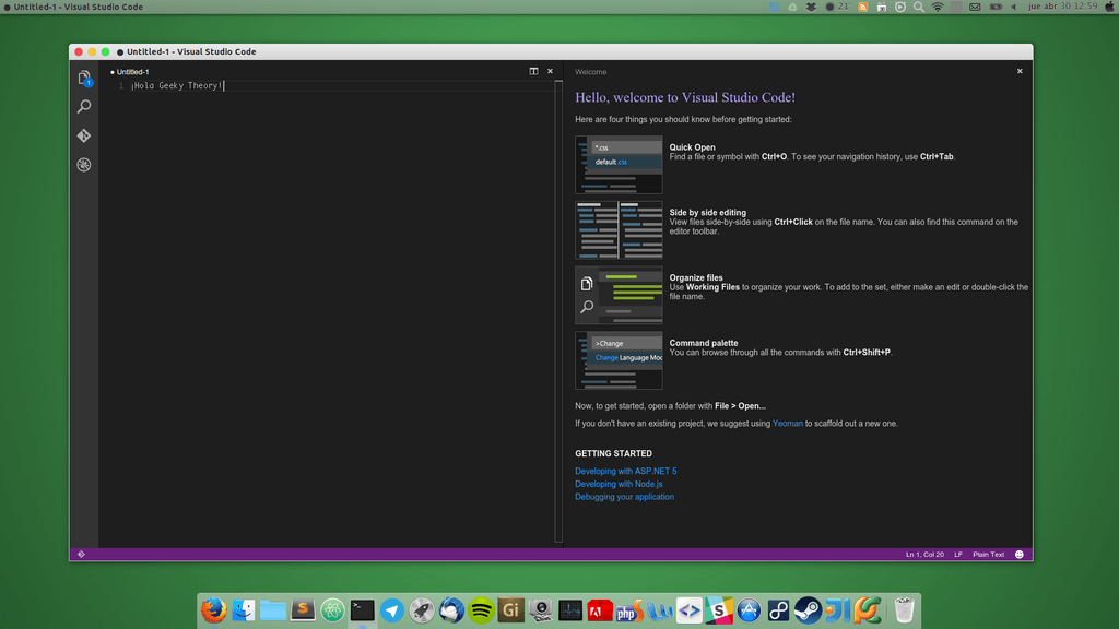 visual studio code ubuntu debug